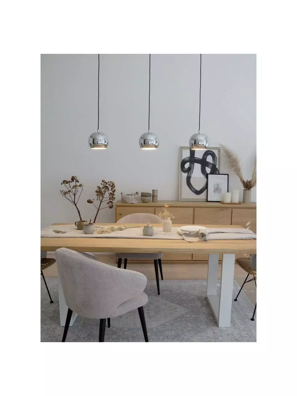 Frandsen Große Kugel-Pendelleuchte Ball in Chromfarben, B 100 x H 18 cm 6 Frandsen Große Kugel-Pendelleuchte Ball in Chromfarben, B 100 x H 18 cm – Bild 4