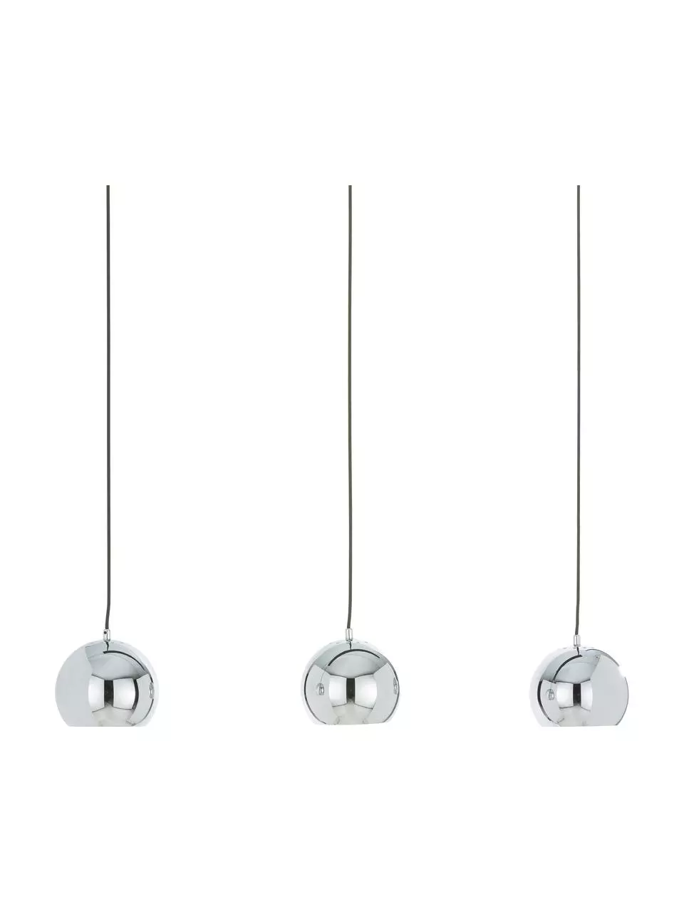 Frandsen Große Kugel-Pendelleuchte Ball in Chromfarben, B 100 x H 18 cm 3 Frandsen Große Kugel-Pendelleuchte Ball in Chromfarben, B 100 x H 18 cm