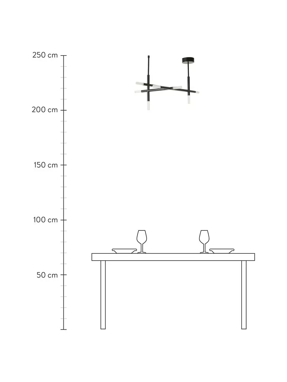 Westwing Collection Große LED-Deckenleuchte Gratia in Schwarz, B 76 x H 50 cm 4 Westwing Collection Große LED-Deckenleuchte Gratia in Schwarz, B 76 x H 50 cm – Bild 2