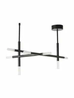 Westwing Collection Große LED-Deckenleuchte Gratia in Schwarz, B 76 x H 50 cm