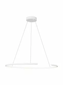 Große LED-Pendelleuchte Breda in Weiß, Ø 70 x H 200 cm -Leuchten Verkaufsladen Grosse LED Pendelleuchte Breda in Weiss 3