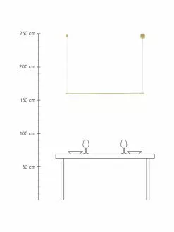 Große LED-Pendelleuchte Elettra in Goldfarben, B 120 x H 2 cm -Leuchten Verkaufsladen Grosse LED Pendelleuchte Elettra in Goldfarben 2