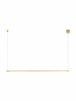 Große LED-Pendelleuchte Elettra in Goldfarben, B 120 x H 2 cm -Leuchten Verkaufsladen Grosse LED Pendelleuchte Elettra in Goldfarben 3
