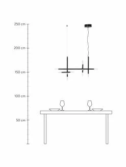 Westwing Collection Große LED-Pendelleuchte Gratia in Schwarz, B 90 x H 90 cm -Leuchten Verkaufsladen Grosse LED Pendelleuchte Gratia in Schwarz 2