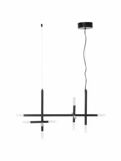 Westwing Collection Große LED-Pendelleuchte Gratia in Schwarz, B 90 x H 90 cm -Leuchten Verkaufsladen Grosse LED Pendelleuchte Gratia in Schwarz 3