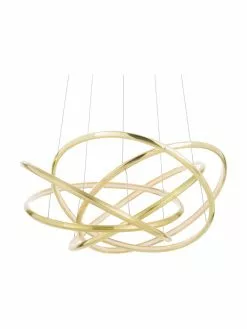 Kare Design Große LED-Pendelleuchte Saturn in Gold, Ø 72 x H 75 cm -Leuchten Verkaufsladen Grosse LED Pendelleuchte Saturn in Gold 5