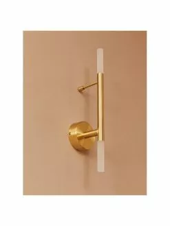 Westwing Collection Große LED-Wandleuchte Gratia in Gold, B 10 x H 45 cm -Leuchten Verkaufsladen Grosse LED Wandleuchte Gratia in Gold 5