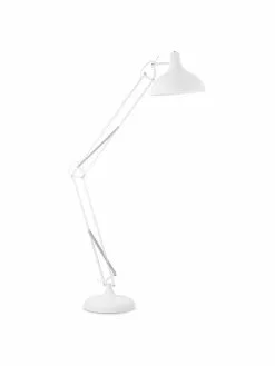 Große Leselampe Job in Weiß, Ø 38 x H 180 cm