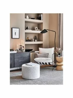 Westwing Collection Große Leselampe Neron mit Gold-Dekor in Schwarz, B 105 x H 171 cm -Leuchten Verkaufsladen Grosse Leselampe Neron mit Gold Dekor in Schwarz 2