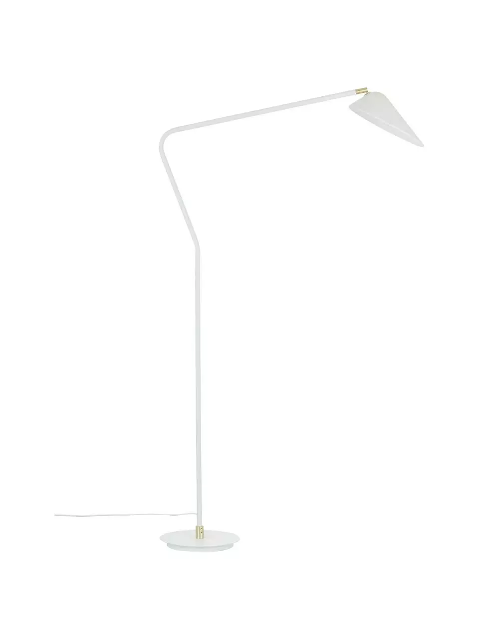 Westwing Collection Große Leselampe Neron mit Gold-Dekor in Weiß, B 105 x H 171 cm 3 Westwing Collection Große Leselampe Neron mit Gold-Dekor in Weiß, B 105 x H 171 cm