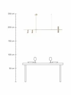 Westwing Collection Große Moderne Pendelleuchte Cassandra in Beige, B 143 x H 73 cm -Leuchten Verkaufsladen Grosse Moderne Pendelleuchte Cassandra in Beige 2