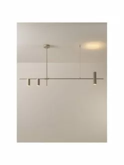 Westwing Collection Große Moderne Pendelleuchte Cassandra in Beige, B 143 x H 73 cm -Leuchten Verkaufsladen Grosse Moderne Pendelleuchte Cassandra in Beige 3