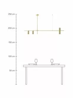 Westwing Collection Große Moderne Pendelleuchte Cassandra in Messingfarben, B 143 x H 73 cm 10 Westwing Collection Große Moderne Pendelleuchte Cassandra in Messingfarben, B 143 x H 73 cm -Leuchten Verkaufsladen Grosse Moderne Pendelleuchte Cassandra in Messingfarben 2