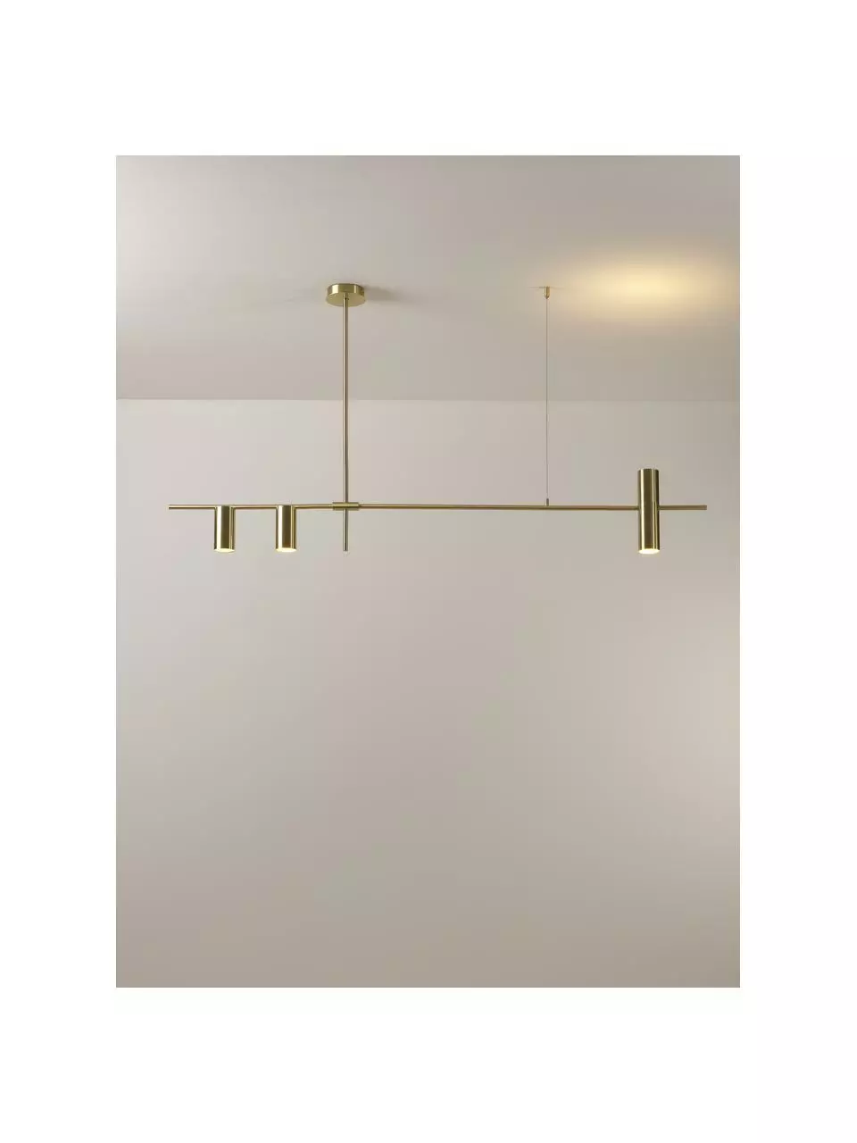 Westwing Collection Große Moderne Pendelleuchte Cassandra in Messingfarben, B 143 x H 73 cm 6 Westwing Collection Große Moderne Pendelleuchte Cassandra in Messingfarben, B 143 x H 73 cm – Bild 4