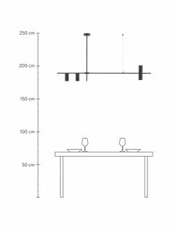 Westwing Collection Große Moderne Pendelleuchte Cassandra in Schwarz, B 143 x H 73 cm -Leuchten Verkaufsladen Grosse Moderne Pendelleuchte Cassandra in Schwarz 3