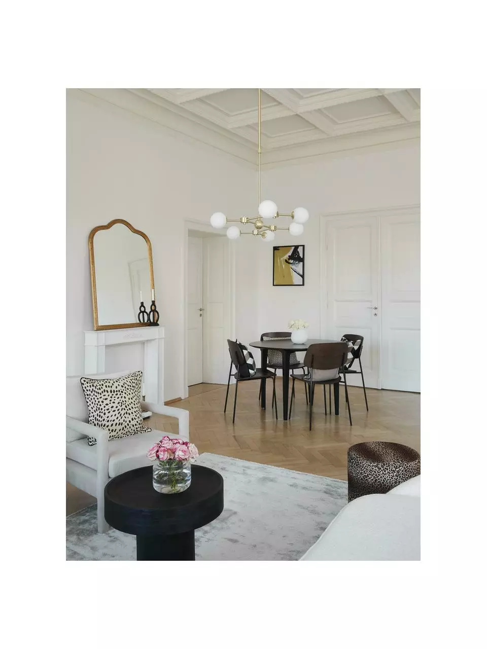 Westwing Collection Große Pendelleuchte Aurelia in Gold, B 110 x H 60 cm 4 Westwing Collection Große Pendelleuchte Aurelia in Gold, B 110 x H 60 cm – Bild 2