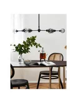 Westwing Collection Große Pendelleuchte Aurelia in Schwarz, B 110 x H 60 cm -Leuchten Verkaufsladen Grosse Pendelleuchte Aurelia in Schwarz 2