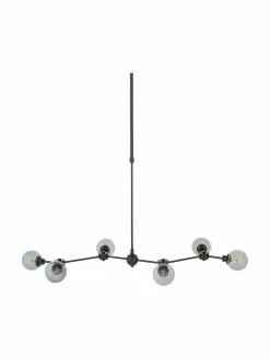 Westwing Collection Große Pendelleuchte Aurelia in Schwarz, B 110 x H 60 cm