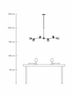 Westwing Collection Große Pendelleuchte Aurelia in Schwarz, B 110 x H 60 cm -Leuchten Verkaufsladen Grosse Pendelleuchte Aurelia in Schwarz 3