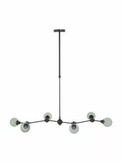 Westwing Collection Große Pendelleuchte Aurelia in Schwarz, B 110 x H 60 cm -Leuchten Verkaufsladen Grosse Pendelleuchte Aurelia in Schwarz 5