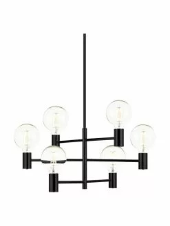 Markslöjd Große Pendelleuchte Capital in Schwarz, Ø 63 cm