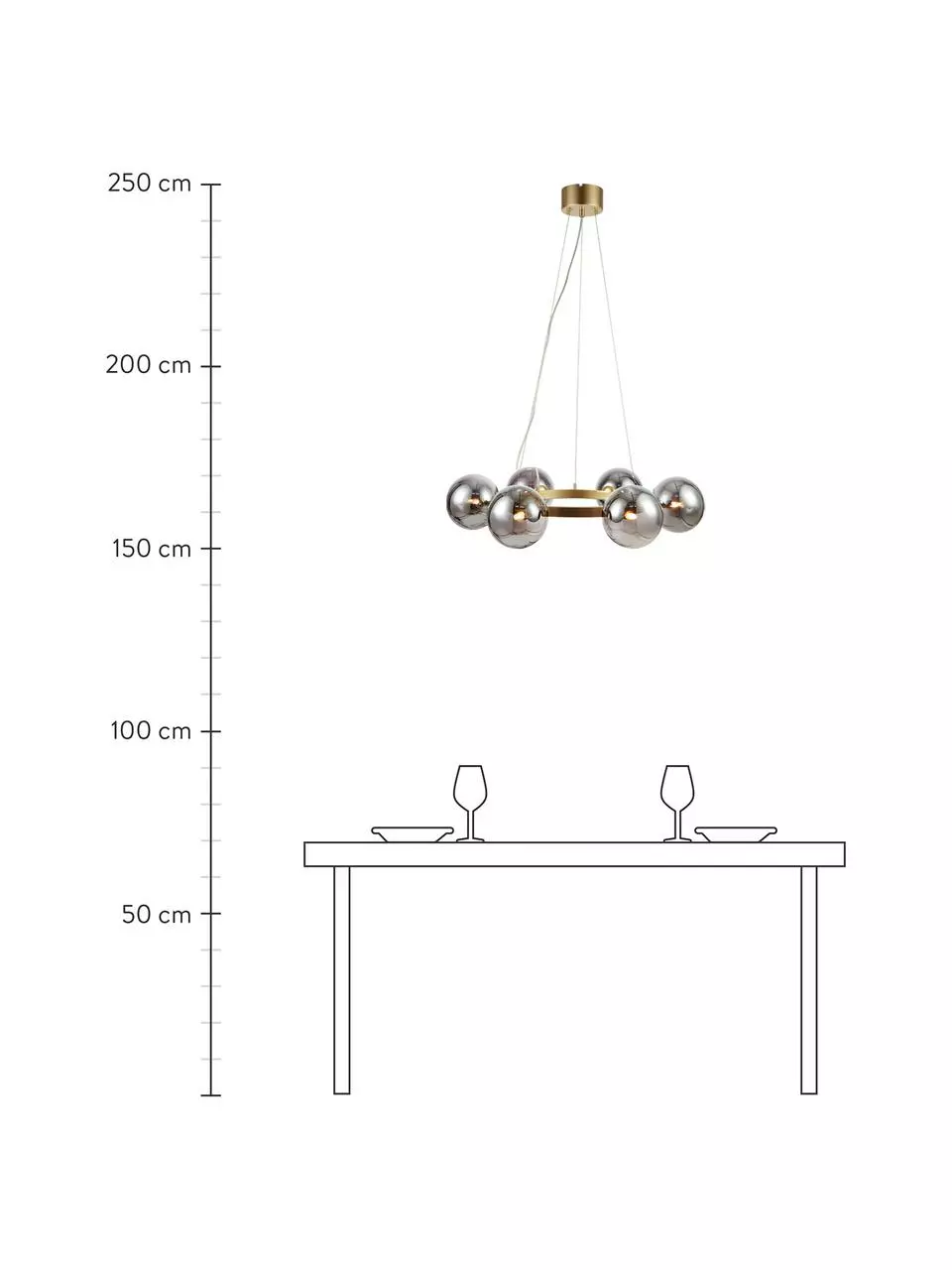 Markslöjd Große Pendelleuchte Circle aus Spiegelglas, Ø 71 x H 15 cm 5 Markslöjd Große Pendelleuchte Circle aus Spiegelglas, Ø 71 x H 15 cm – Bild 3