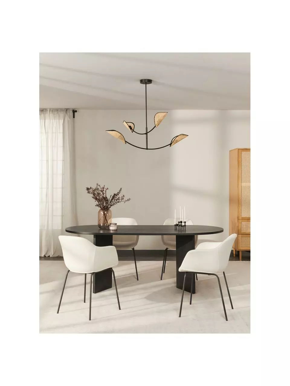 Westwing Collection Große Pendelleuchte Freja aus Wiener Geflecht, B 112 x H 89 cm 5 Westwing Collection Große Pendelleuchte Freja aus Wiener Geflecht, B 112 x H 89 cm – Bild 3