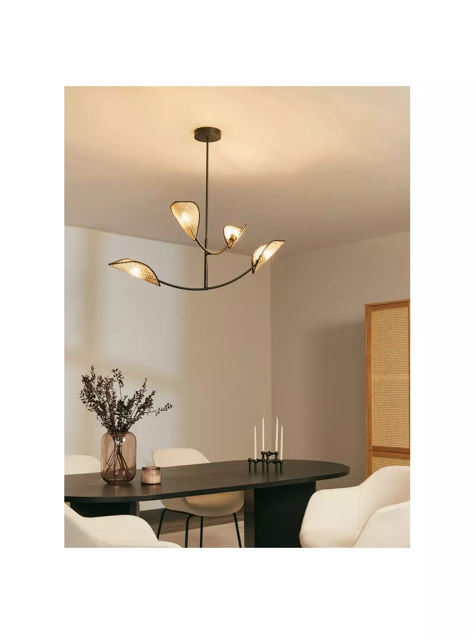 Westwing Collection Große Pendelleuchte Freja aus Wiener Geflecht, B 112 x H 89 cm 7 Westwing Collection Große Pendelleuchte Freja aus Wiener Geflecht, B 112 x H 89 cm – Bild 5