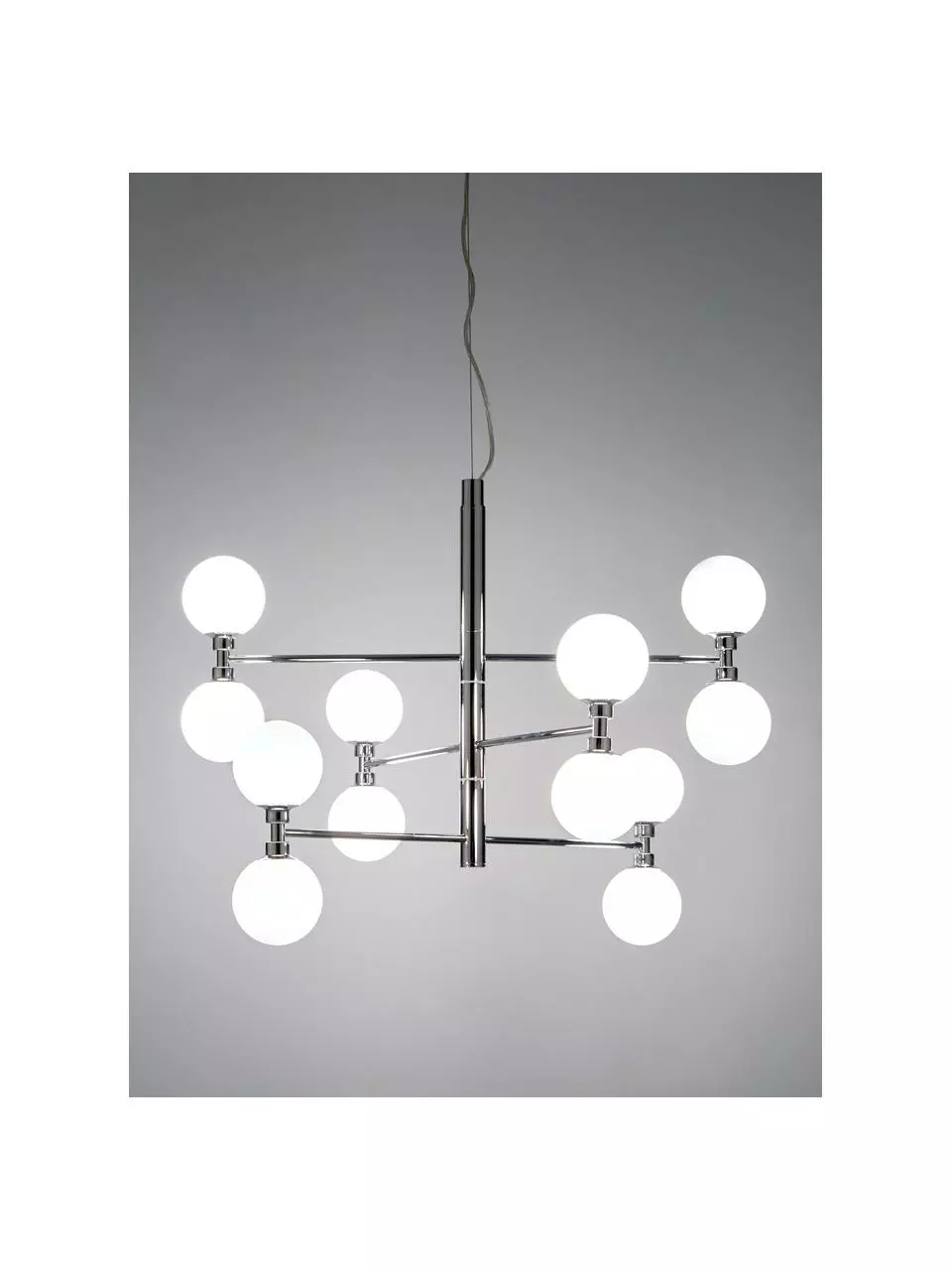 Westwing Collection Große Pendelleuchte Grover mit Glaskugeln in Silber, Ø 70 x H 56 cm 7 Westwing Collection Große Pendelleuchte Grover mit Glaskugeln in Silber, Ø 70 x H 56 cm – Bild 5