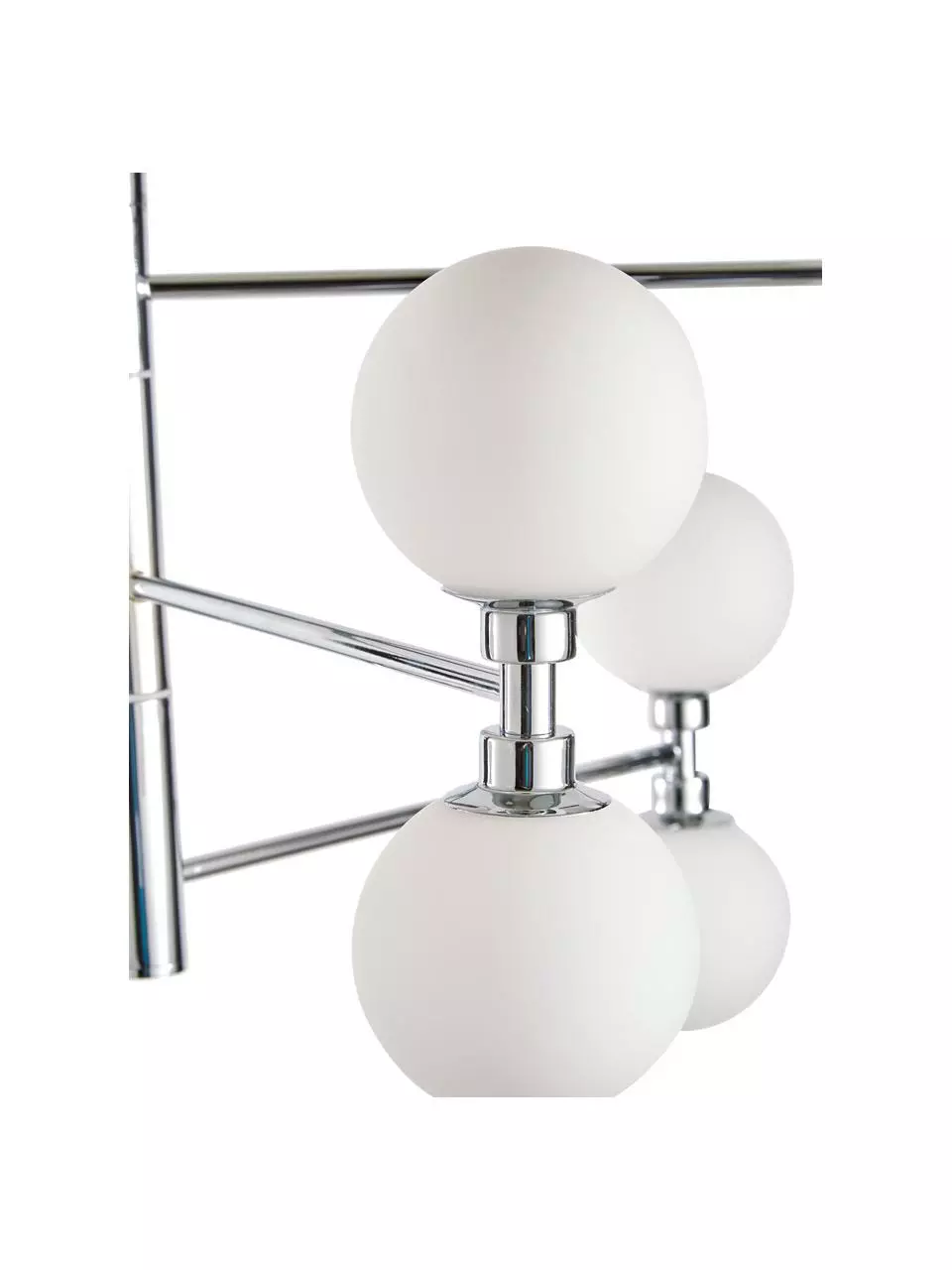 Westwing Collection Große Pendelleuchte Grover mit Glaskugeln in Silber, Ø 70 x H 56 cm 8 Westwing Collection Große Pendelleuchte Grover mit Glaskugeln in Silber, Ø 70 x H 56 cm – Bild 6