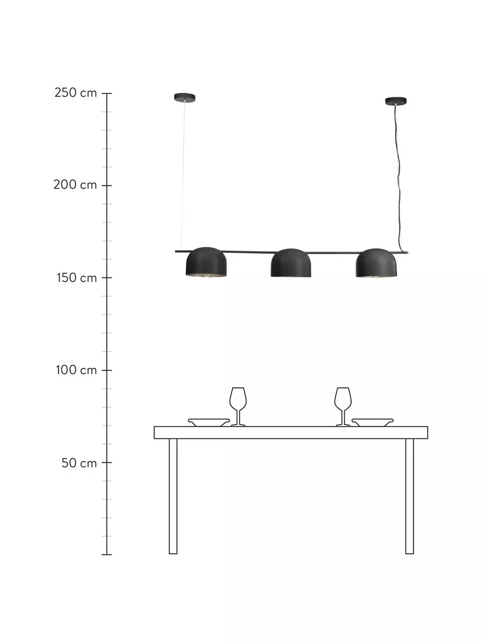Westwing Collection Große Pendelleuchte Joel mit Gold-Dekor, B 127 x H 15 cm 6 Westwing Collection Große Pendelleuchte Joel mit Gold-Dekor, B 127 x H 15 cm – Bild 4