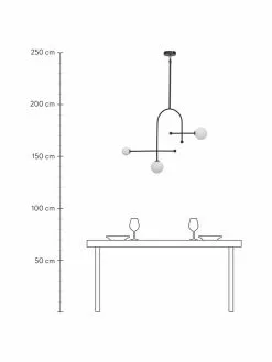 Westwing Collection Große Pendelleuchte Otis aus Opalglas, B 82 x H 120 cm -Leuchten Verkaufsladen Grosse Pendelleuchte Otis aus Opalglas 2