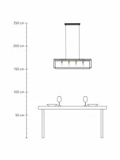Lucide Große Pendelleuchte Ruben im Industrial-Style, B 92 x H 22 cm -Leuchten Verkaufsladen Grosse Pendelleuchte Ruben im Industrial Style 2