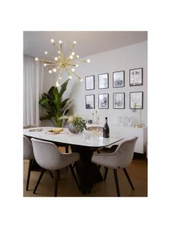 Westwing Collection Große Pendelleuchte Spike in Gold, Ø 90 cm -Leuchten Verkaufsladen Grosse Pendelleuchte Spike in Gold 3