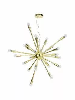 Westwing Collection Große Pendelleuchte Spike in Gold, Ø 90 cm -Leuchten Verkaufsladen Grosse Pendelleuchte Spike in Gold 5