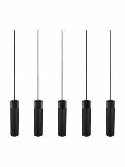 Nordlux Große Pendelleuchte Tilo in Schwarz mit Holzdekor, B 81 x H 25 cm -Leuchten Verkaufsladen Grosse Pendelleuchte Tilo in Schwarz mit Holzdekor 3