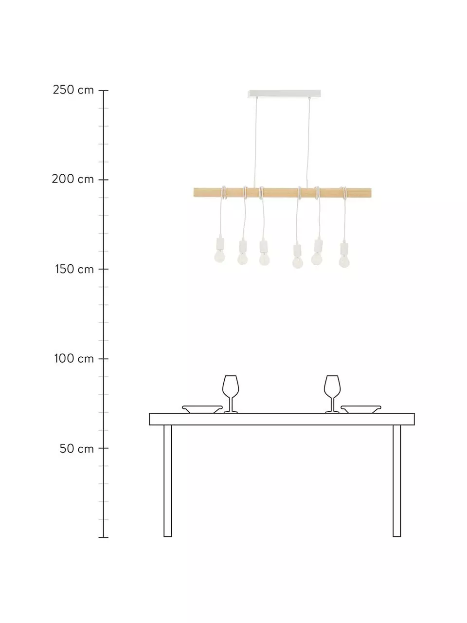 Große Pendelleuchte Townshend aus Holz, B 100 x T 10 cmNur noch wenige verfügbar 4 Große Pendelleuchte Townshend aus Holz, B 100 x T 10 cmNur noch wenige verfügbar – Bild 2