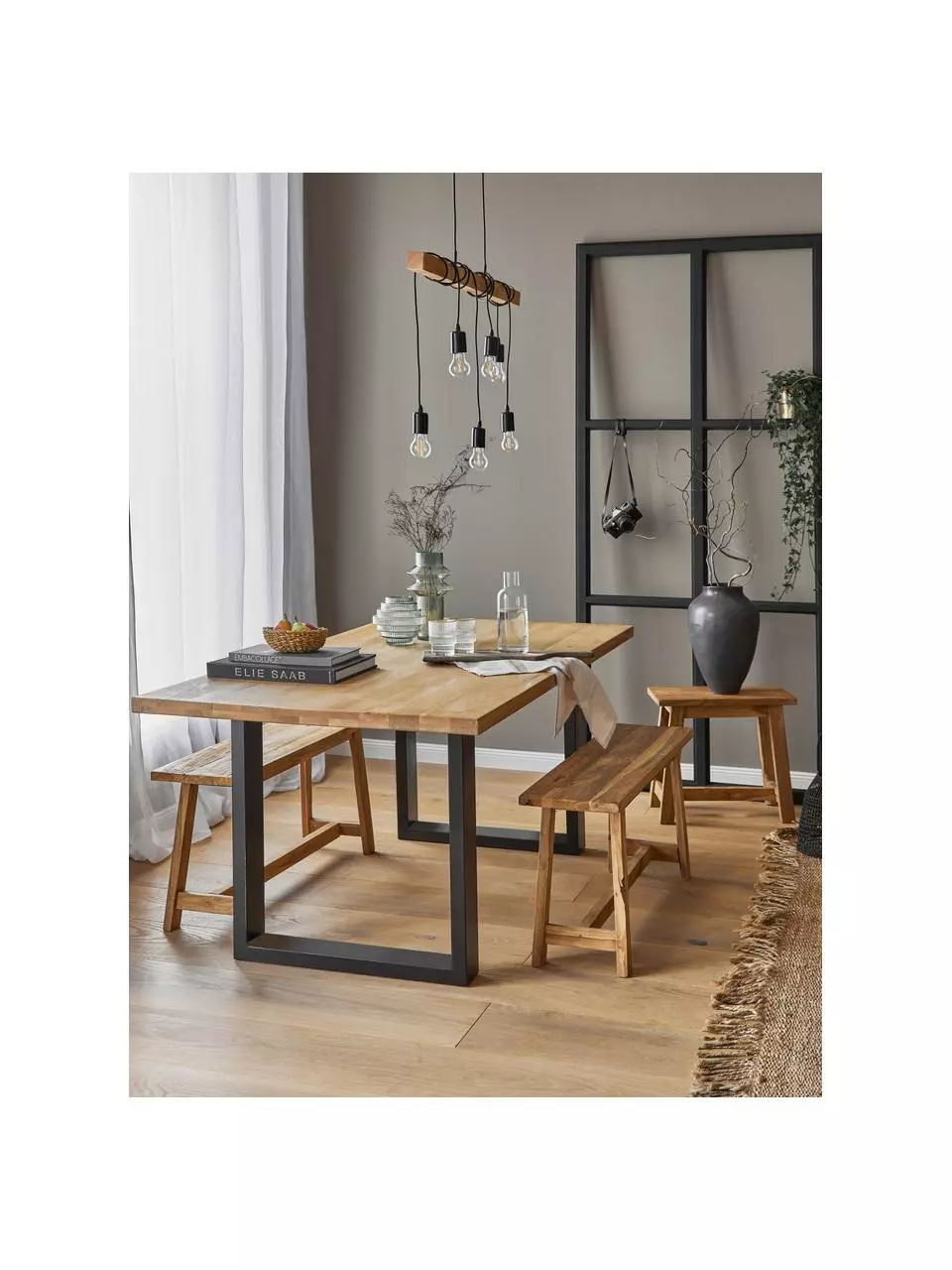 Große Pendelleuchte Townshend aus Holz, B 100 x T 10 cmNur noch 1 Artikel verfügbar 5 Große Pendelleuchte Townshend aus Holz, B 100 x T 10 cmNur noch 1 Artikel verfügbar – Bild 3