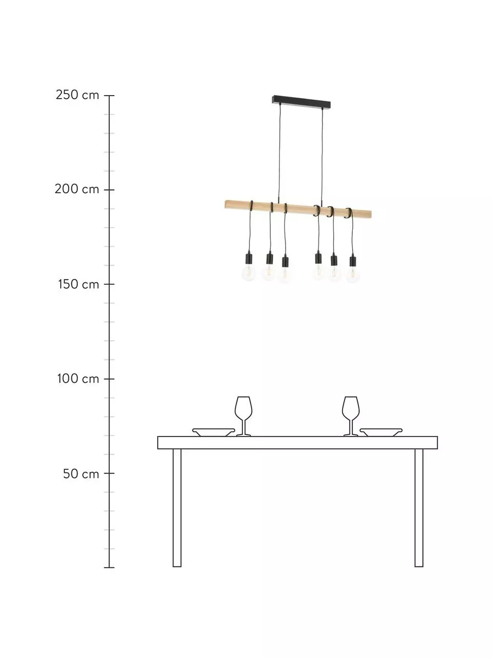 Große Pendelleuchte Townshend aus Holz, B 100 x T 10 cmNur noch 1 Artikel verfügbar 6 Große Pendelleuchte Townshend aus Holz, B 100 x T 10 cmNur noch 1 Artikel verfügbar – Bild 4