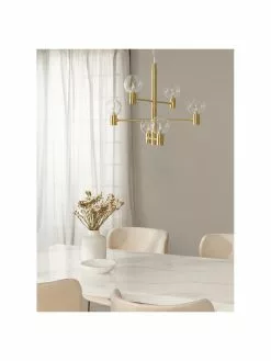 Westwing Collection Große Pendelleuchte Unique mit Glaskugeln, Ø 60 x H 54 cm -Leuchten Verkaufsladen Grosse Pendelleuchte Unique mit Glaskugeln 2