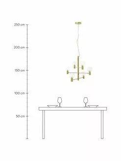 Westwing Collection Große Pendelleuchte Unique mit Glaskugeln, Ø 60 x H 54 cm -Leuchten Verkaufsladen Grosse Pendelleuchte Unique mit Glaskugeln 3