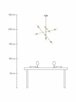 Westwing Collection Große Pendelleuchte Venja in Messing, Ø 84 cm -Leuchten Verkaufsladen Grosse Pendelleuchte Venja in Messing 3