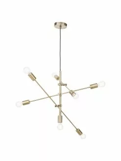 Westwing Collection Große Pendelleuchte Venja in Messing, Ø 84 cm -Leuchten Verkaufsladen Grosse Pendelleuchte Venja in Messing 4