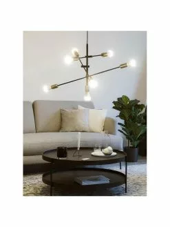 Westwing Collection Große Pendelleuchte Venja in Schwarz, Ø 84 cm -Leuchten Verkaufsladen Grosse Pendelleuchte Venja in Schwarz 2