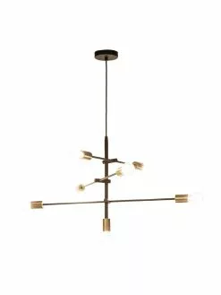 Westwing Collection Große Pendelleuchte Venja in Schwarz, Ø 84 cm -Leuchten Verkaufsladen Grosse Pendelleuchte Venja in Schwarz 5