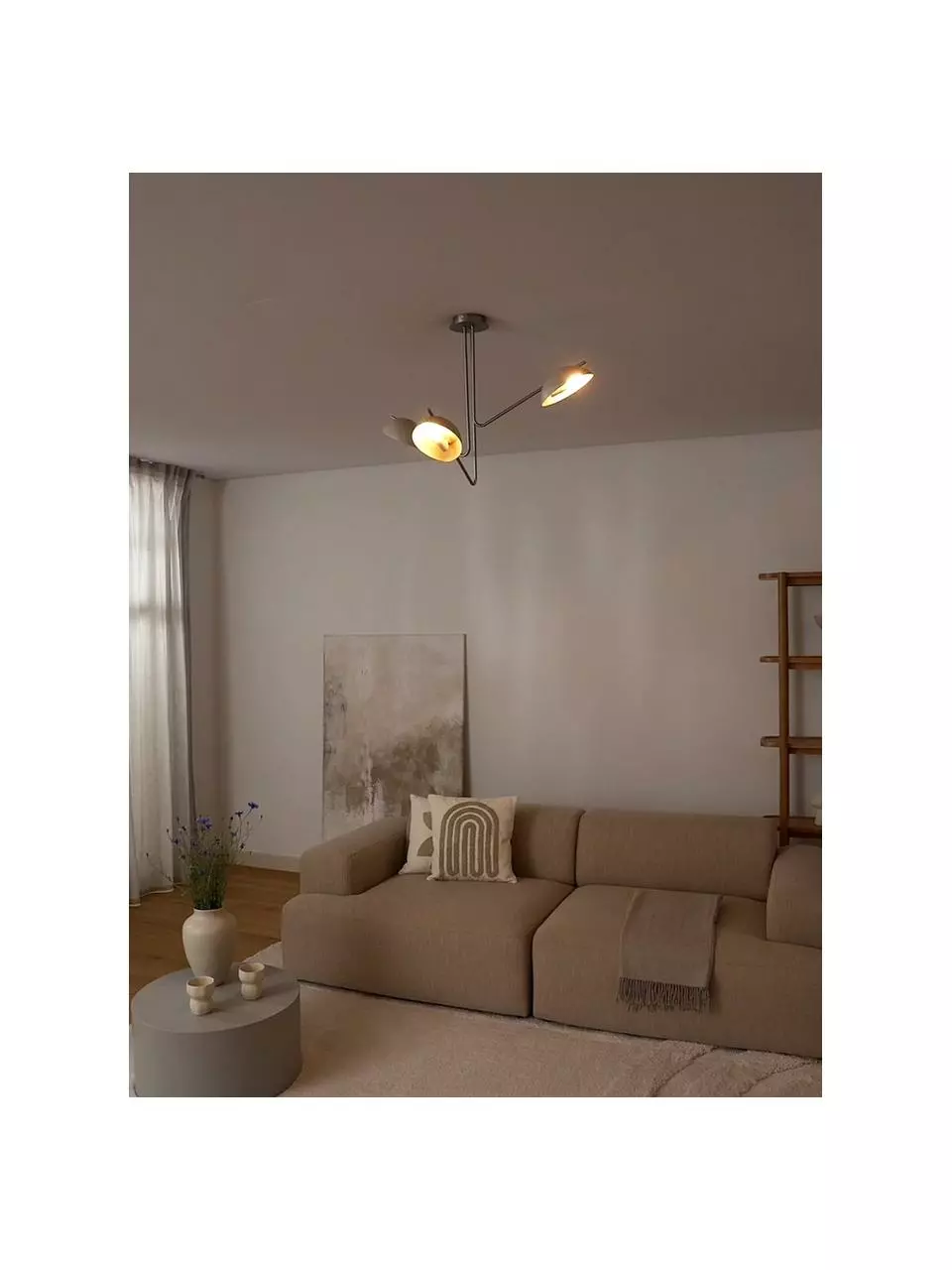 Westwing Collection Große Retro-Deckenleuchte Johan, Ø 75 x H 50 cm 4 Westwing Collection Große Retro-Deckenleuchte Johan, Ø 75 x H 50 cm – Bild 2