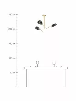 Westwing Collection Große Retro-Deckenleuchte Johan, Ø 75 x H 50 cm 12 Westwing Collection Große Retro-Deckenleuchte Johan, Ø 75 x H 50 cm -Leuchten Verkaufsladen Grosse Retro Deckenleuchte Johan 10