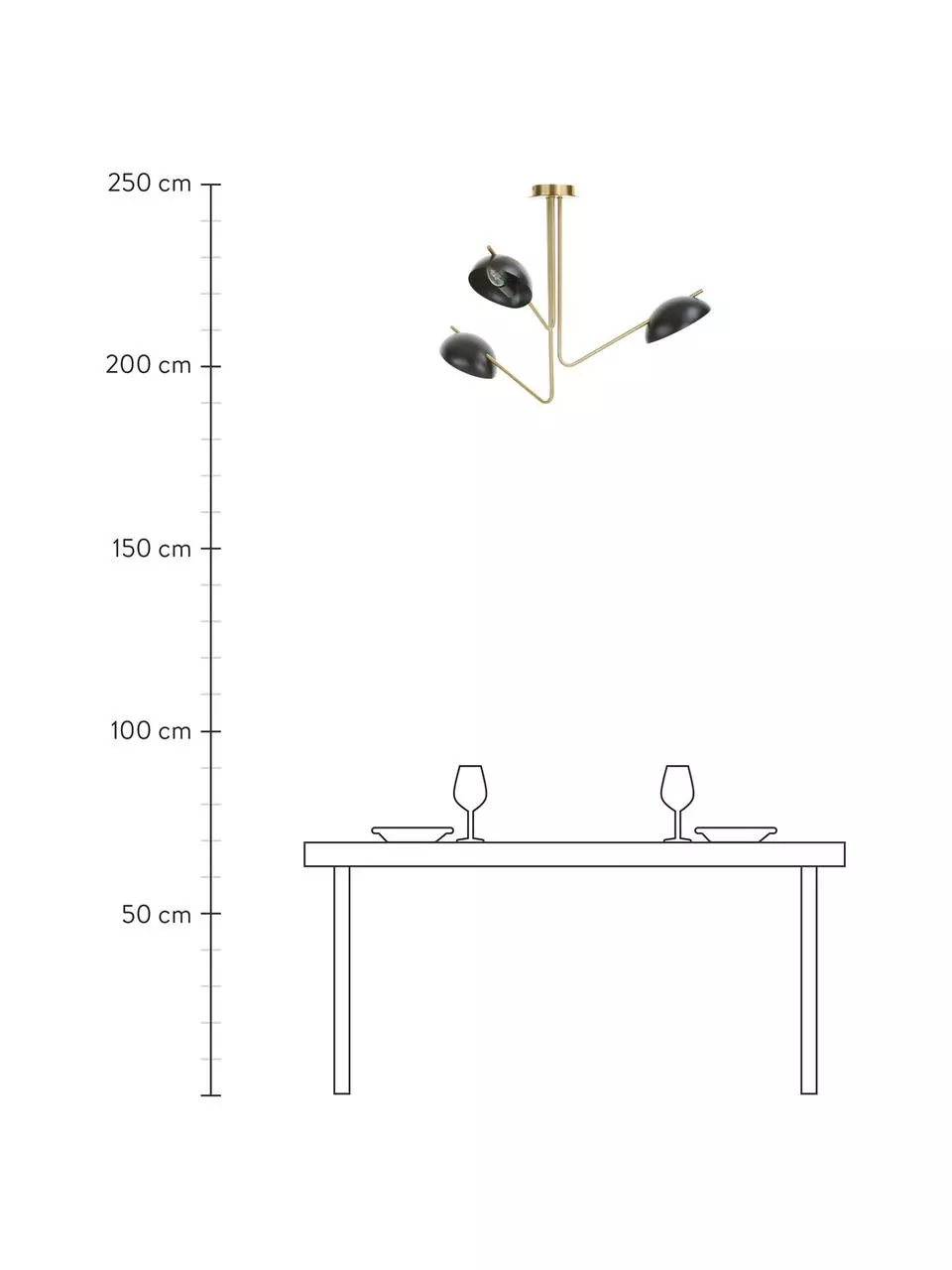 Westwing Collection Große Retro-Deckenleuchte Johan, Ø 75 x H 50 cm 7 Westwing Collection Große Retro-Deckenleuchte Johan, Ø 75 x H 50 cm – Bild 5