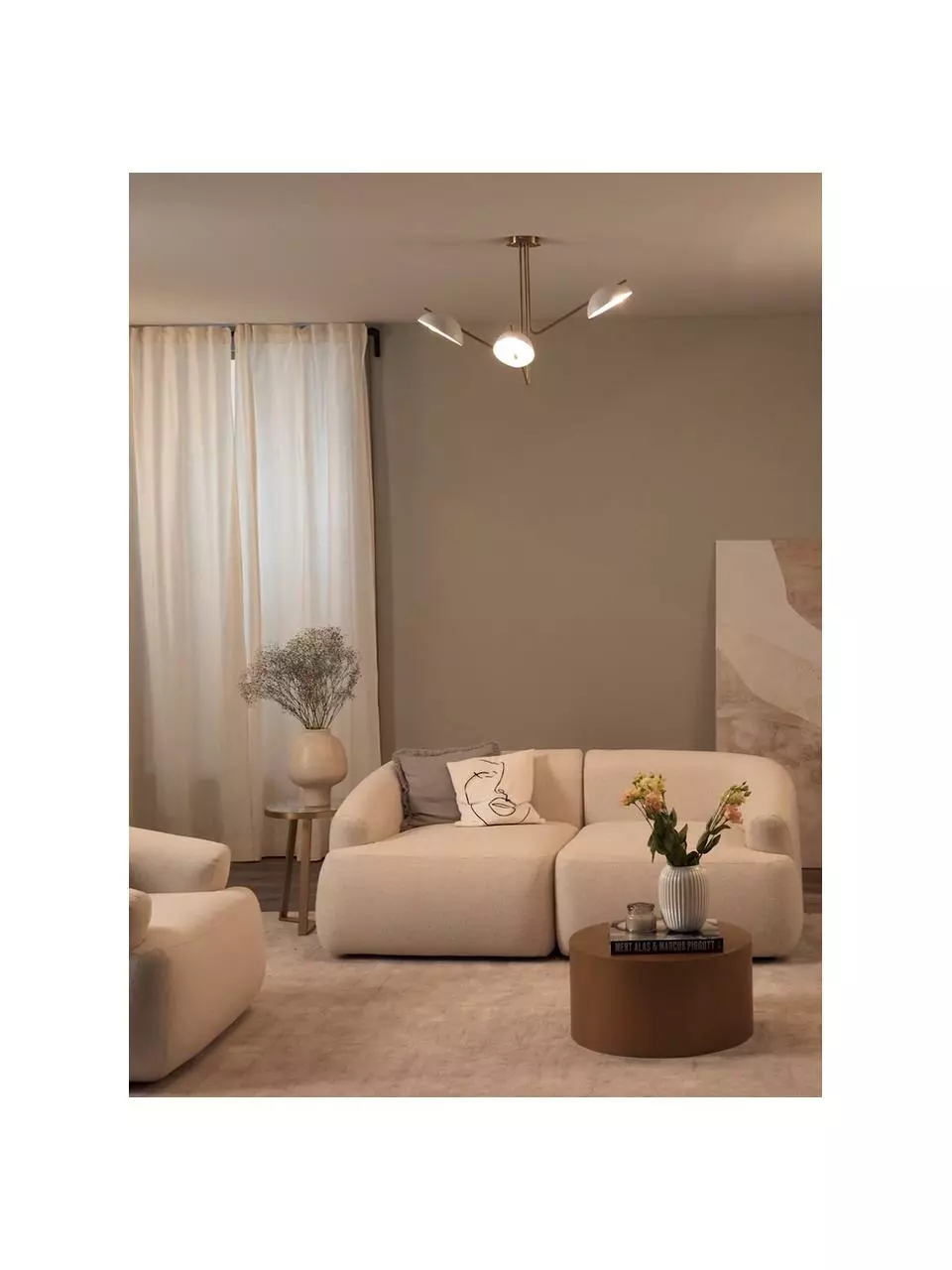 Westwing Collection Große Retro-Deckenleuchte Johan, Ø 75 x H 50 cm 4 Westwing Collection Große Retro-Deckenleuchte Johan, Ø 75 x H 50 cm – Bild 2