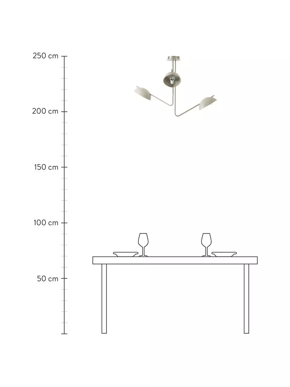 Westwing Collection Große Retro-Deckenleuchte Johan, Ø 75 x H 50 cm 5 Westwing Collection Große Retro-Deckenleuchte Johan, Ø 75 x H 50 cm – Bild 3